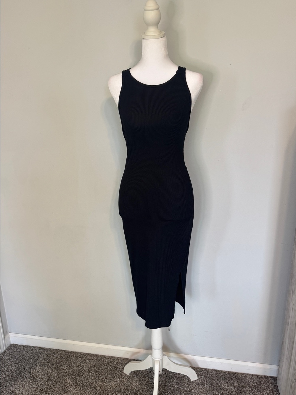 Pink Lily Black Midi Dress